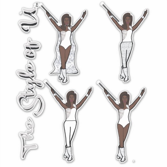 Majorette-Sparkle-Aufkleber (in Aufschrift) Aufkleber (Vorderseite)