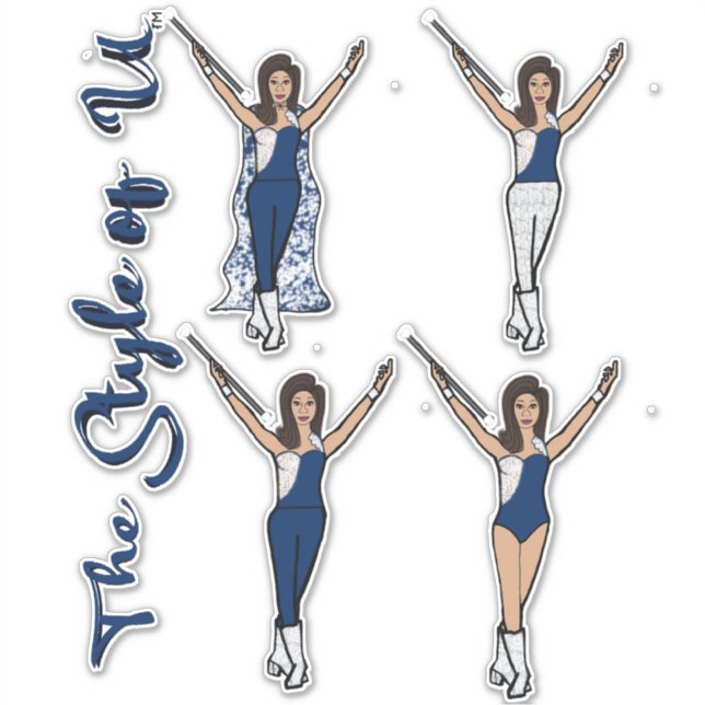 Majorette Sparkle Stickers (Azul Spark) Aufkleber (Vorderseite)