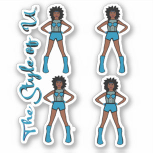 Majorette / Stickers Danseuse Turquoise 2