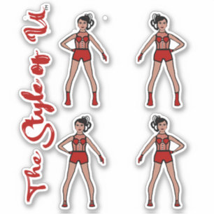 Majorette / Tänzer Aufkleber Erdbeere 2