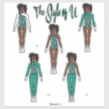 Majorette / Tänzer Quick Change Stickers (Meer)