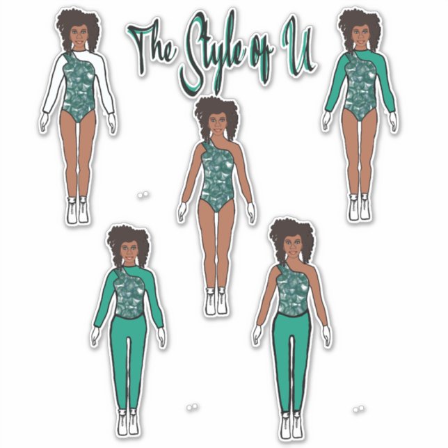 Majorette / Tänzer Quick Change Stickers ( Sea 2) Aufkleber (Vorderseite)