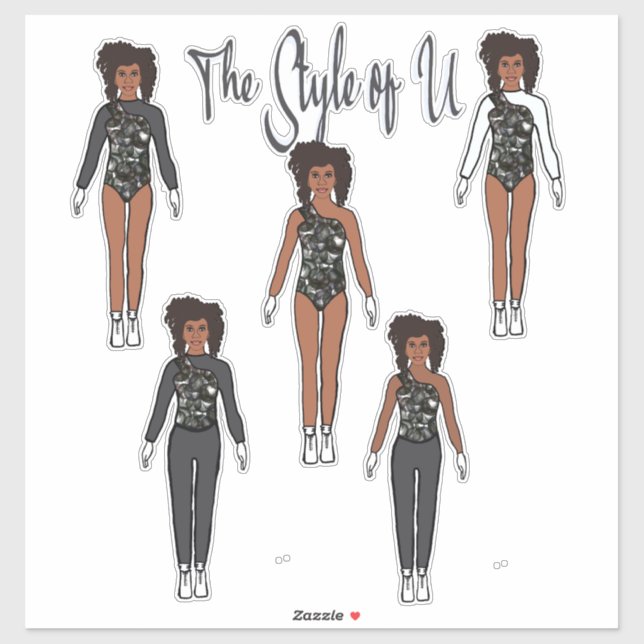 Majorette / Tänzer Quick Change Stickers ( Stahl 2 Aufkleber (Blatt)