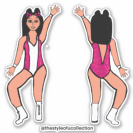 Majorette / Tänzer Stickers Pink Spark #2 Aufkleber
