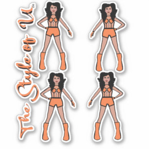 Majorette / Tänzeraufkleber Apricot Aufkleber