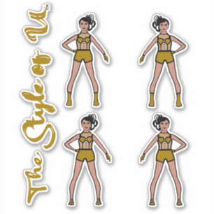 Majorette / Tänzeraufkleber Golden Pine 2 Aufkleber