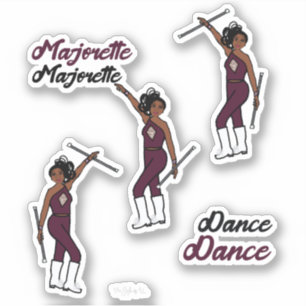 Majorette / Tänzeraufkleber Mahogany 3 Aufkleber