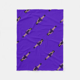 Majorette/ Tänzerin Fleece Blanket Black & Gran