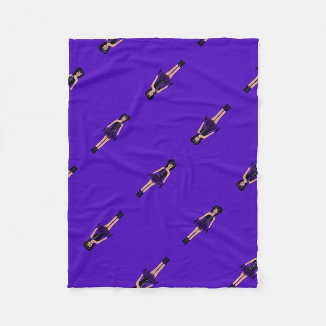 Majorette/ Tänzerin Fleece Blanket Black & Gran (Vorderseite)