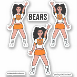 Majorette / Tänzerkleber Weißer Orangenbär B Aufkleber