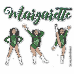 Majorette Tri-Pose / Grüner Diamant # 2 Aufkleber
