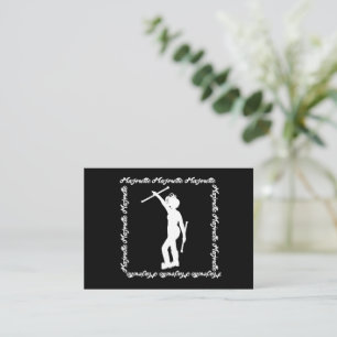 Majorette Twirler Notecard #3 ( White Black ) Mitteilungskarte