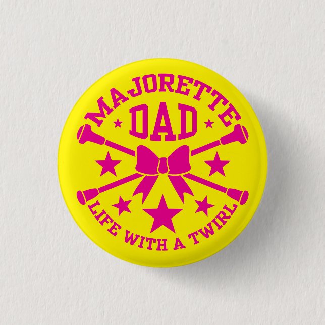 Majorettes, Majorette Vater Abzeichen Button (Vorderseite)