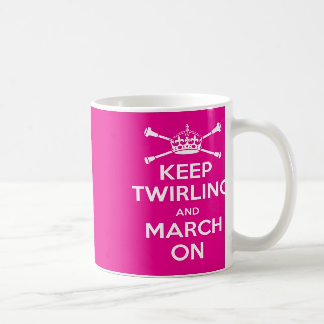 Majorettes Pink Behalt Twirling Tasse (Rechts)