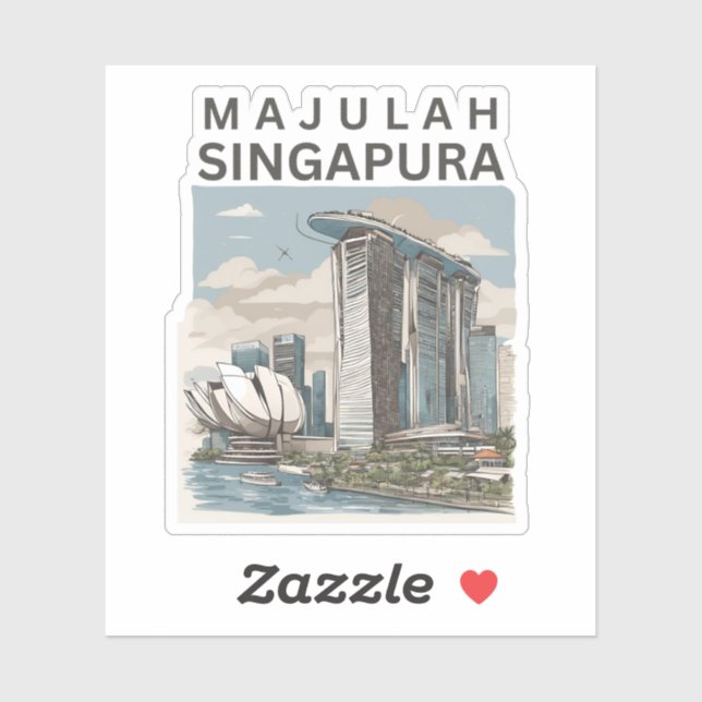 Majulah Singapura Aufkleber (Blatt)