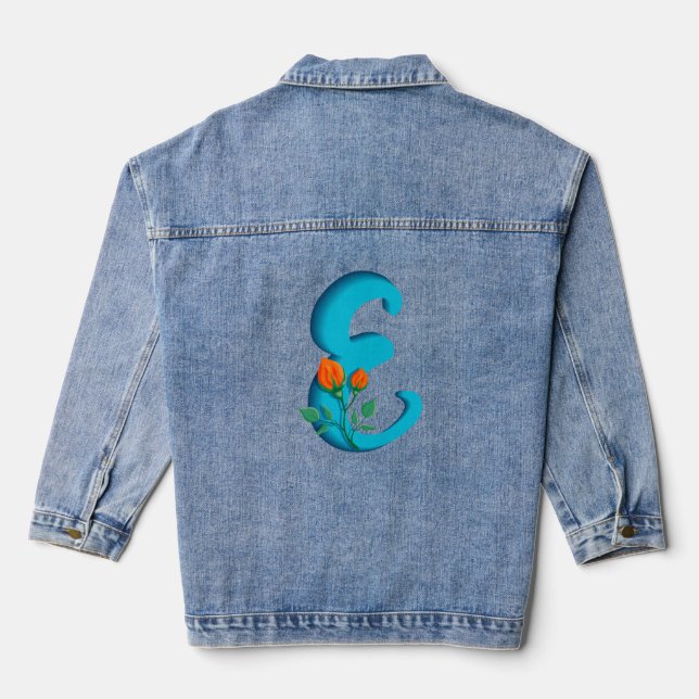 Majuscule E monogramme floral (Verso)