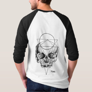 Makaberer der Schädel-Baseball Jersey der Männer T-Shirt