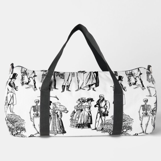 makabre halloween skelettoile duffle bag (Vorderseite)