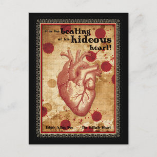Makabre literarische Telltale Heart mit Zitat Postkarte