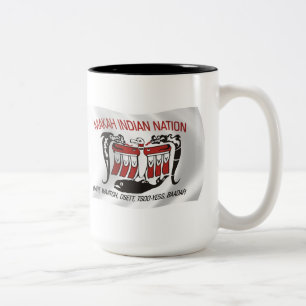 Makah-Stammes-Flaggen-Tasse Zweifarbige Tasse