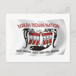 Makah-Stammesflagge Postkarte