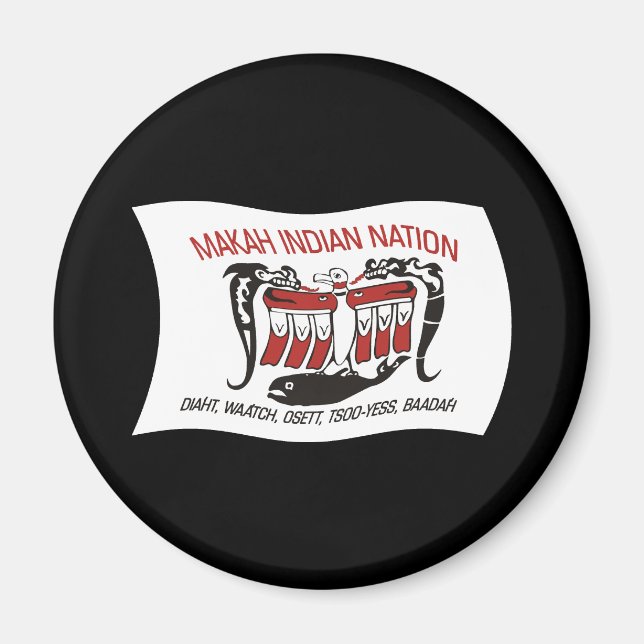 Makah Tribe Flag Magnet (Vorne)