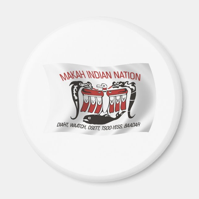 Makah Tribe Flag Magnet (Vorne)