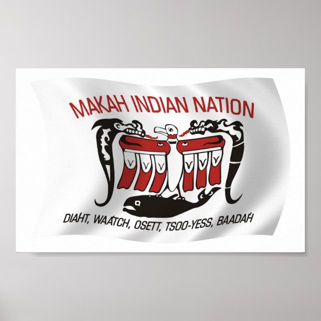 Makah Tribe Flag Poster Print (Vorne)