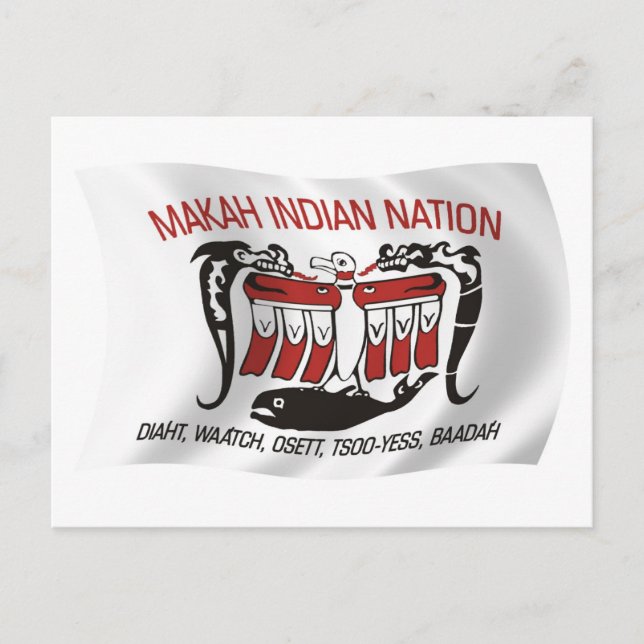 Makah Tribe Flag Postkarte (Vorderseite)