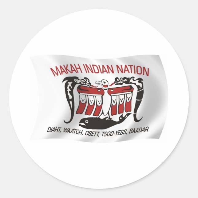 Makah Tribe Flag Sticker (Vorderseite)