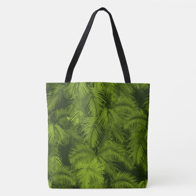Makana Palms Hawaiian Tropical Blätter Beach Bag Tasche (Vorderseite)