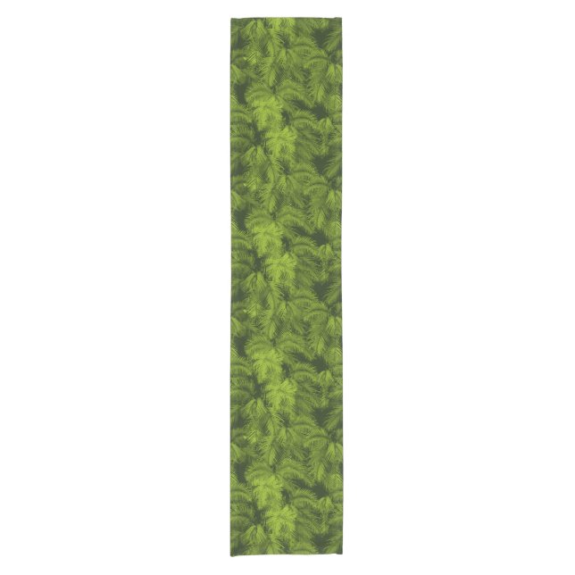 Makana Palms Hawaiian Tropical Print Kurzer Tischläufer (Vorderseite)