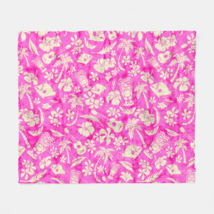 Makapuu Beach Hawaiian Batik Fleecedecke