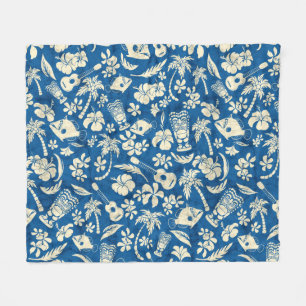 Makapuu Beach Hawaiian Batik Fleecedecke