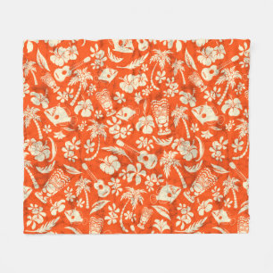 Makapuu Beach Hawaiian Batik Fleecedecke