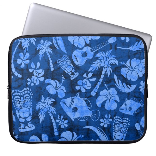 Makapuu Beach Hawaiian Batik Neoprene Wetsuit Laptopschutzhülle (Vorderseite)