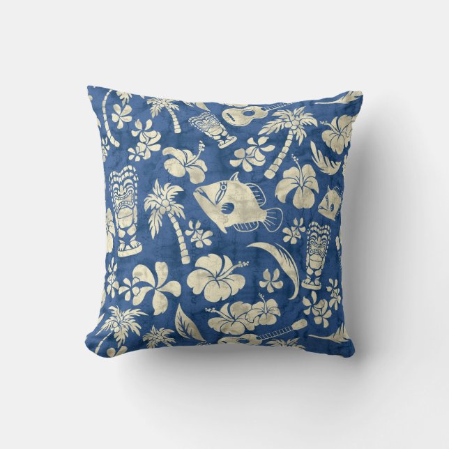 Makapuu Beach Hawaiian Batik Square Pillows Kissen (Vorderseite)