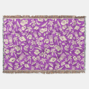 Makapuu Beach Hawaiian Batik Throw Blankets Decke