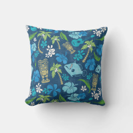 Makapuu Beach Hawaiian Batik - Türkis Kissen