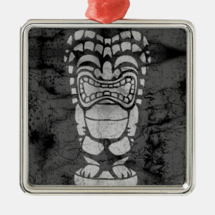 Makapuu Beach Hawaiian Lachender Tiki Batik Ornament Aus Metall