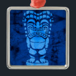 Makapuu Beach Hawaiian Laughing Tiki Batik Silbernes Ornament<br><div class="desc">Ein lachendes Ki-Design mit einer Batik-Textur überall. Diese Karte erinnert an die Entwürfe, die in Vintagen Aloha-Shirts in den 40er und 50er Jahren verwendet wurden. Dieses Design kommt in mehreren Farben.</div>