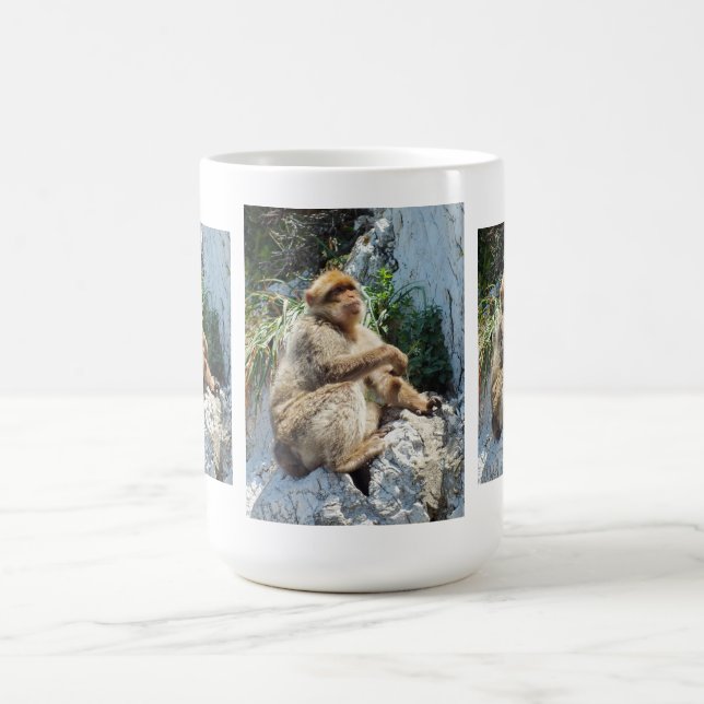 Makaque-Affe Kaffeetasse (Mittel)