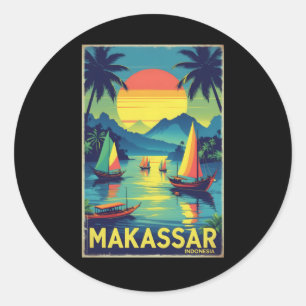Makar Indonesia Vintage Reise Tourismus Aufkleber