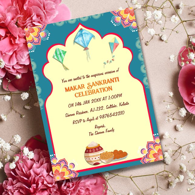 Makar Sankranti Fête Invitation (Créateur téléchargé)