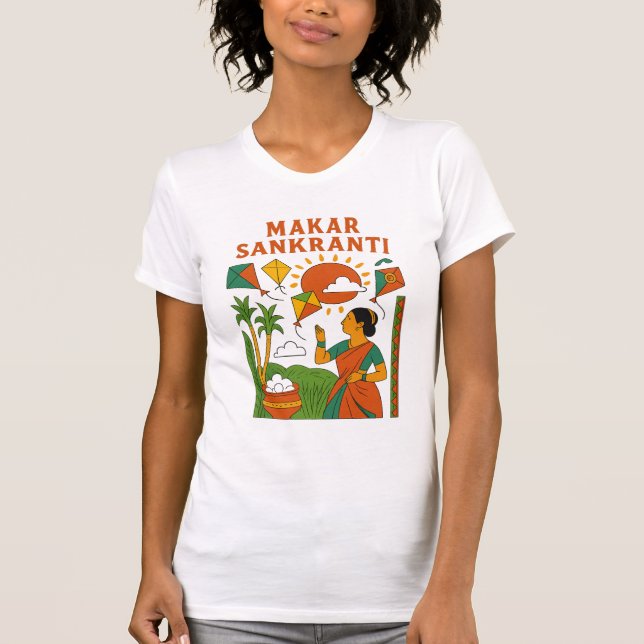 Makar Sankranti T-Shirt (Vorderseite)