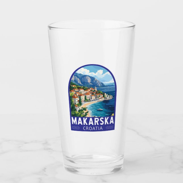 Makarska Kroatien Reisen Glas (Vorderseite)