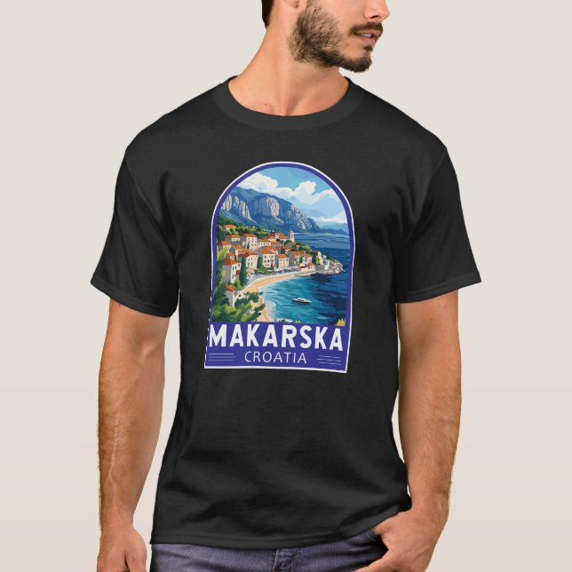 Makarska Kroatien Reisen T-Shirt (Vorderseite)