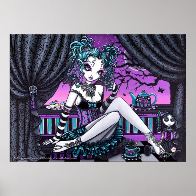 "Makayla" Gothic Fairy Tee Party Poster (Vorne)