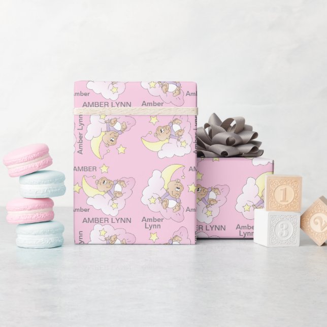 Make a Wish Baby Girl Geschenkpapier (Babyparty)