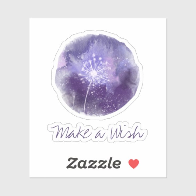 *~* Make a Wish Dandelion Universe Vinyl Sticker (Blatt)